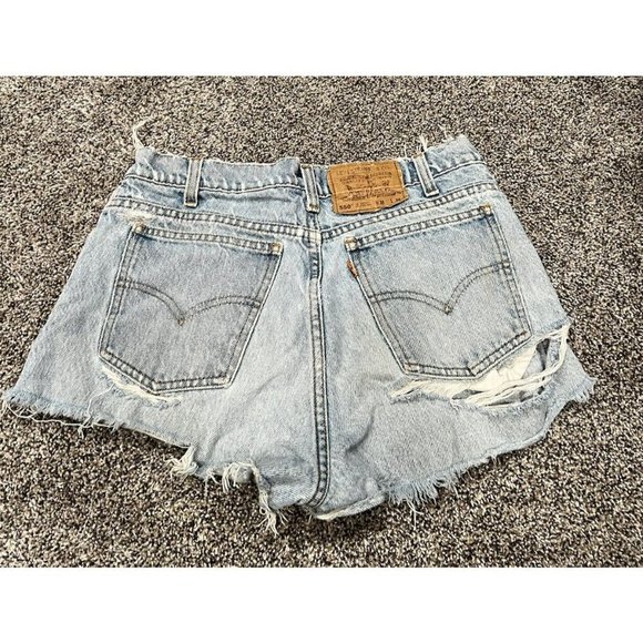 Vintage Levi’s Cut Off Denim Jeans Size 31 Distressed - Picture 2 of 5